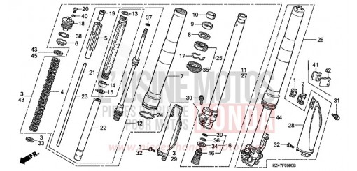 GABEL, VORNE CR125R6 de 2006